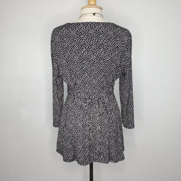 Oh Baby by Motherhood Irregular Polka Dot Tie Back Maternity Top Size L - Picture 6 of 14